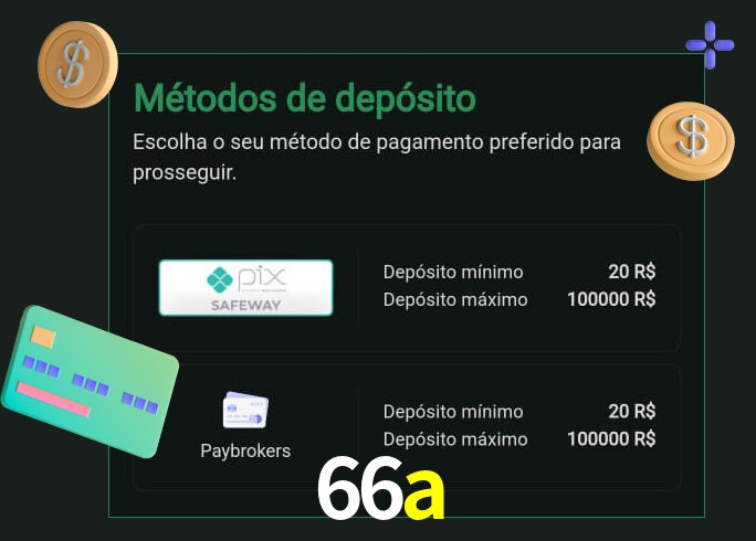 O cassino 66a oferece uma grande variedade de métodos de pagamento